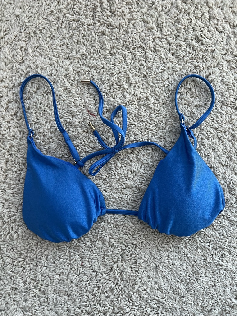 Dynamite Blue Triangle Bikini Set – Size Small - Picture 3 of 8